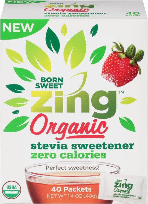 Born Sweet Zing Organic Stevia Sweetener, 40 pc