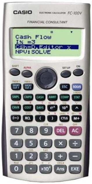 Casio Financial Consultant Calculator, Model# FC-100V