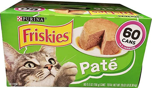 Purina Friskies Pate Wet Cat Food Variety Pack, 60 x 156 gr