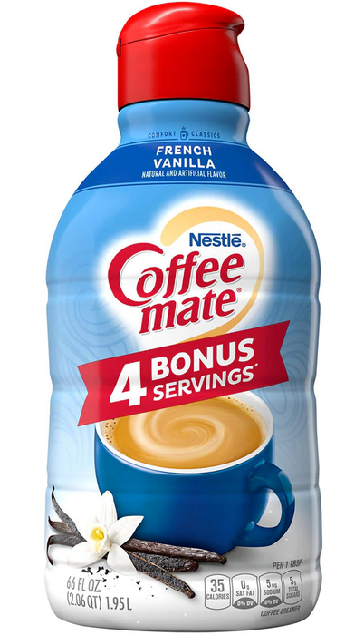 Nestle Coffee Mate French Vanilla Coffee Creamer , 66 oz