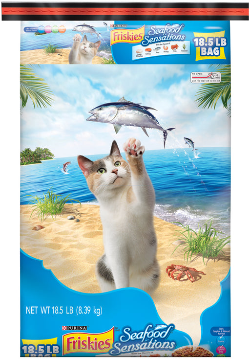 Purina Friskies Seafood Sensations Cat Food, 18.5 lb