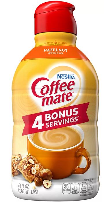 Nestle Coffee Mate Hazelnut Creamer , 66 oz