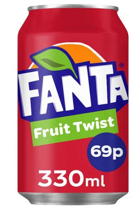 Fanta Fruit Twist Soft Drink , 330 ml