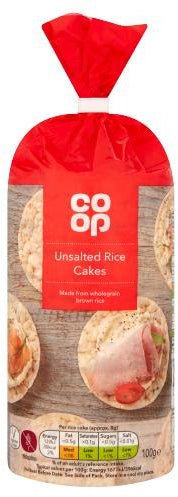 Coop Unsalted Rice Cakes , 100 gr