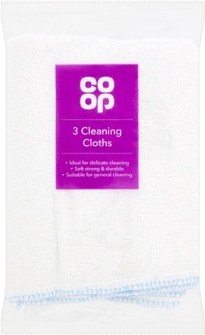 Co Op Cleaning Cloths, 3 ct