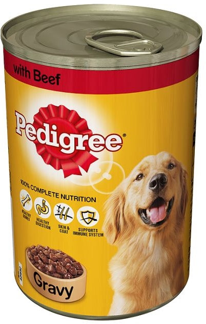 Pedigree Gravy with Beef Dog Food, 100% Complete Nutrition, 400 gr
