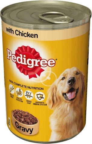 Pedigree Gravy with Chicken Dog Food, 100% Complete Nutrition, 400 gr