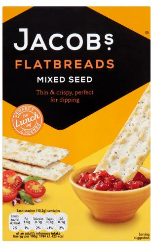 Jacob's Flatbreads Mixed Seed Crackers , 150 gr