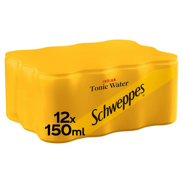 Schweppes Tonic Water Cans, 12-Pack , 12 x 150 ml