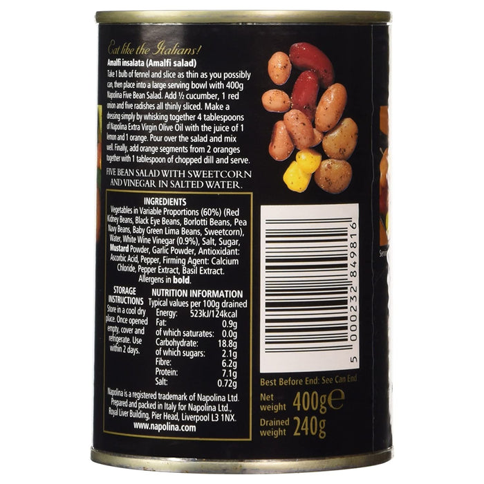 Napolina Five Bean Salad Can , 400 gr