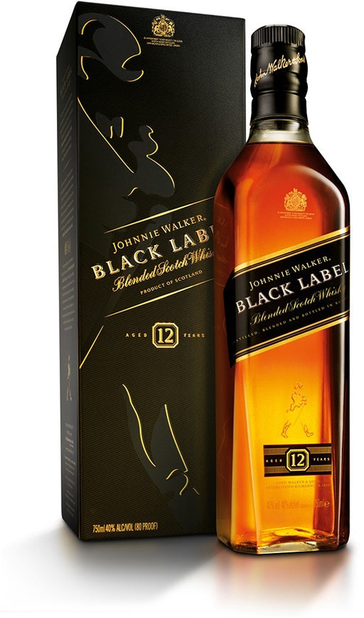 Johnnie Walker Black Label Blended Scotch Whisky, 12 years, 750 ml