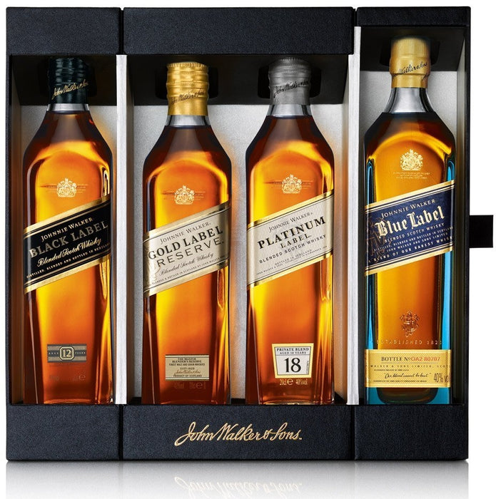Johnnie Walker Blended Scotch Whisky Collection Pack, 40% Vol., 4 x 20 cl