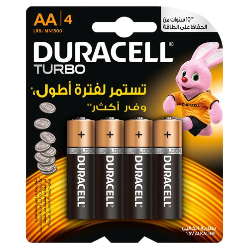 Duracell Turbo Battery AA, 4 ct