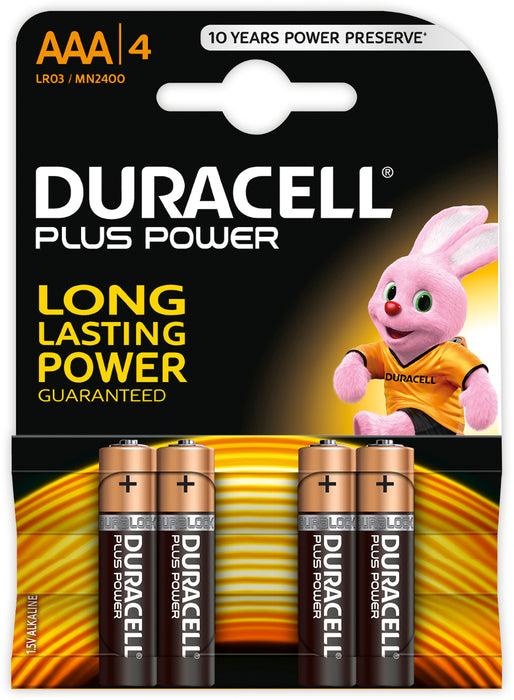 Duracell Plus Power AAA Batteries, 4 ct