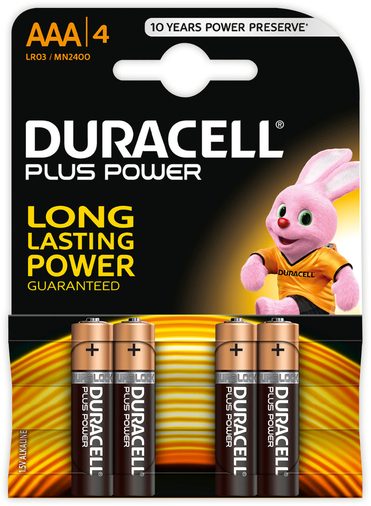 Duracell Plus Power AAA Batteries, 4 ct