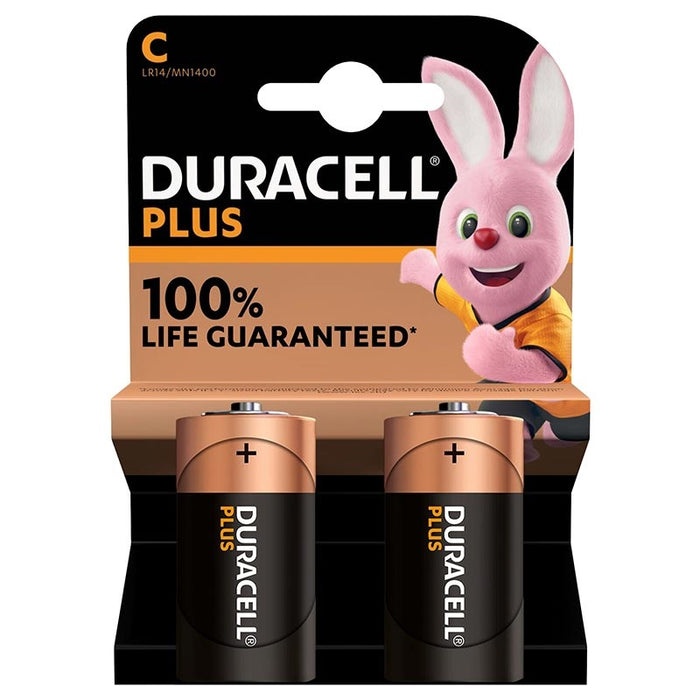 Duracell Plus Power C2 Alkaline Batteries , 2 ct