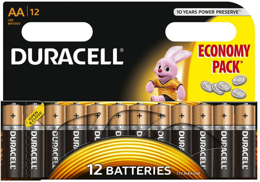 Duracell Batteries Economy Pack, AA, 12 ct