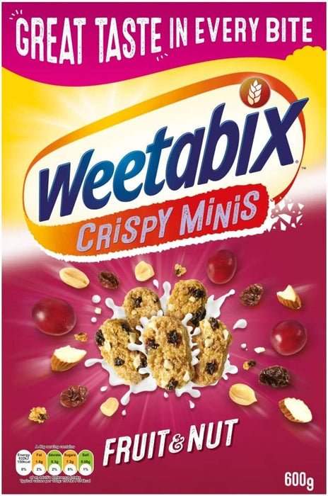 Weetabix Crispy Minis Fruit & Nut Cereal , 600 gr