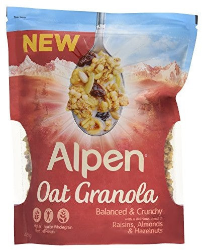 Alpen Oat Granola, Raisins, Almonds & Hazelnuts, 400 gr