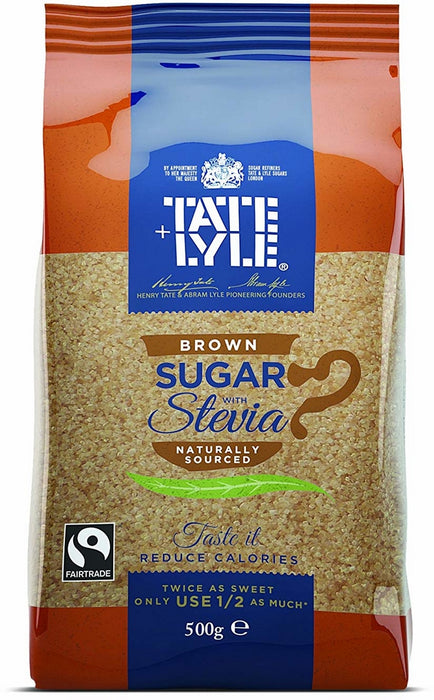 Tate & Lyle Brown Sugar With Stevia, 500 g