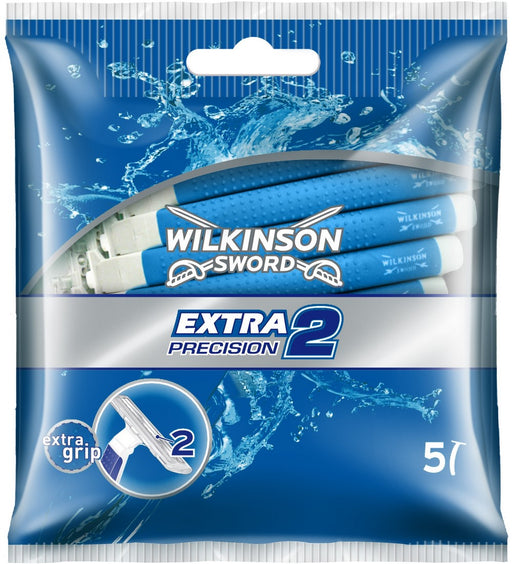 Wilkinson Extra 2 Precision Disposable Razors, Value Pack, 5 ct