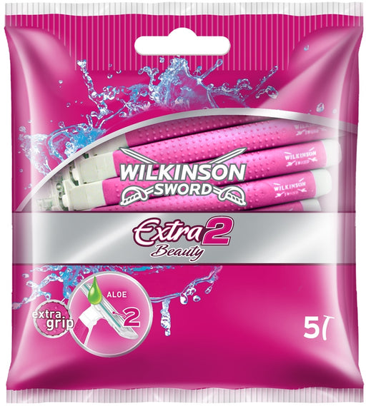 Wilkinson Extra 2 Beauty Disposable Razors, Value Pack, 5 ct