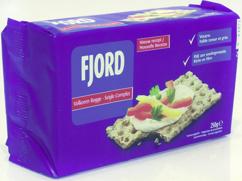 Fjord Wholemeal Rye Crisp Bread, 250 g