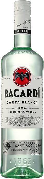 Bacardi Carta Blanca Superior White Rum, 40% Vol., 1 L