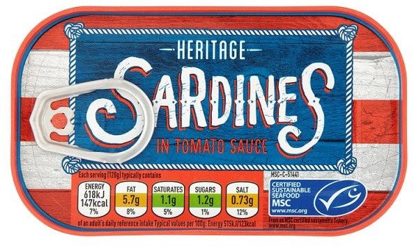 Heritage Sardines, in Tomato Sauce, 120 gr