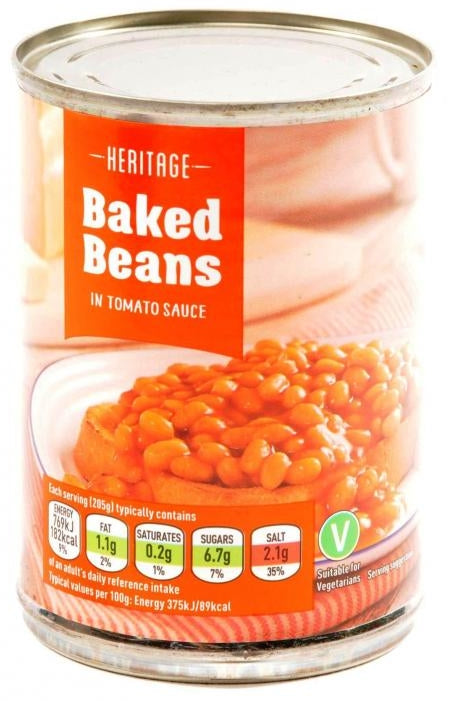 Heritage Baked Beans in Tomato Sauce, 410 gr