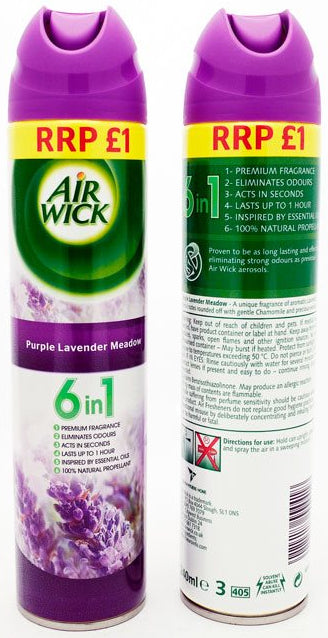 Air Wick 6 in 1 Air Freshener, Purple Lavender Meadow Fragrance, 240 ml