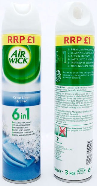 Air Wick 6 in 1 Air Freshener, Crisp Linen & Lilac Fragrance, 240 ml