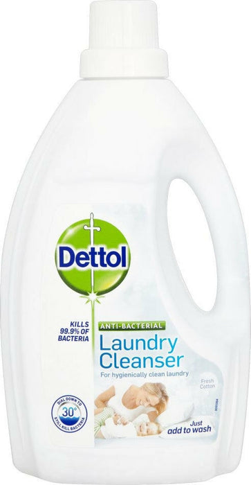 Dettol Anti Bacterial Laundry Cleanser Fresh Cotton, 1.5 L