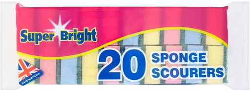 Super Bright Sponge Scourers Value Pack, 20 ct