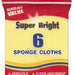 Super Bright Sponge Cloths Value Pack, 6 pc