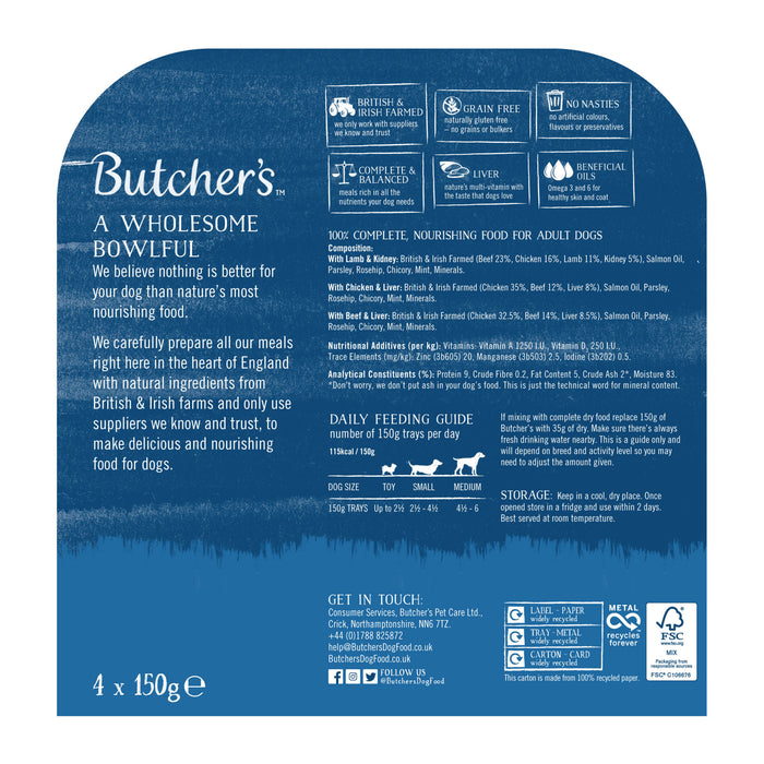 Butcher's Succelent Recipes Dog Food , 4 x 150 gr