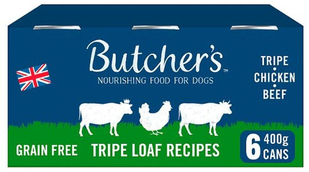 Butcher's Tripe Loaf Recipes Dog Food Tins, 6 x 400 gr