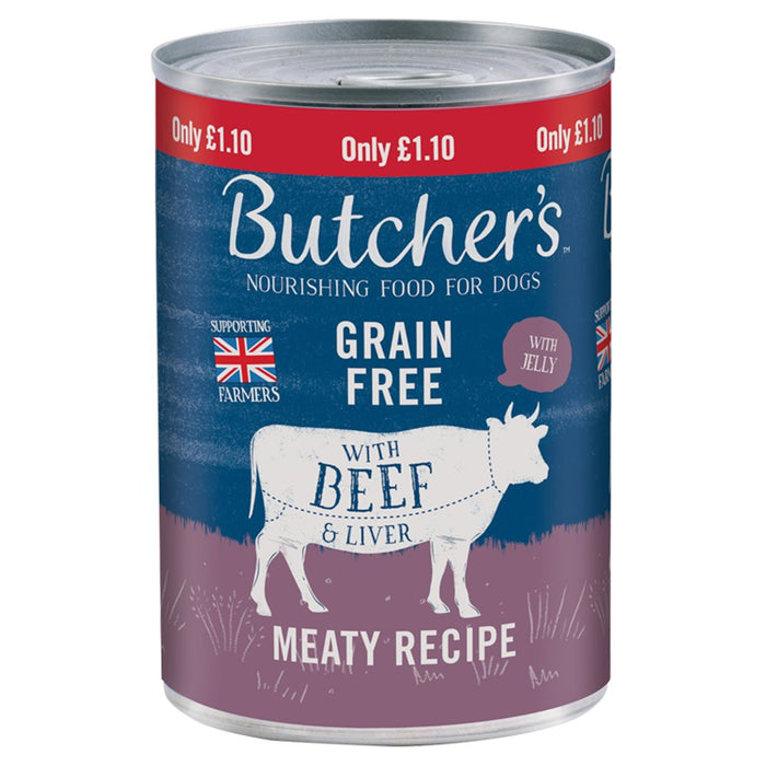 Butcher's Beef & Liver Load Recipe Dog Food , 400 gr