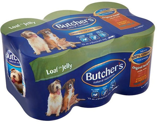 Butcher's Dog Food Meaty Loaf in Jelly, Variety Pack, 6 x 400 gr