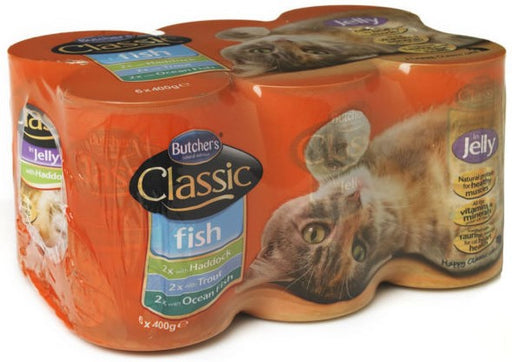 Butcher's Cat Food Classic Fish in Jelly, Variety Pack, 6 x 400 gr