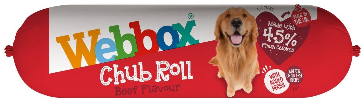 Webbox Chub Roll For Dogs, Beef Flavor, 720 gr