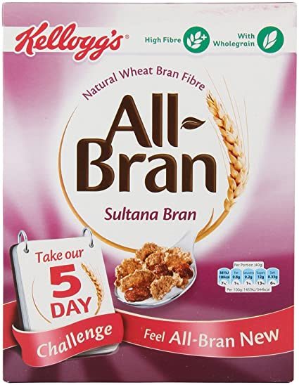 Kellogg's All-Bran Sultana Bran Cereal, 500 gr