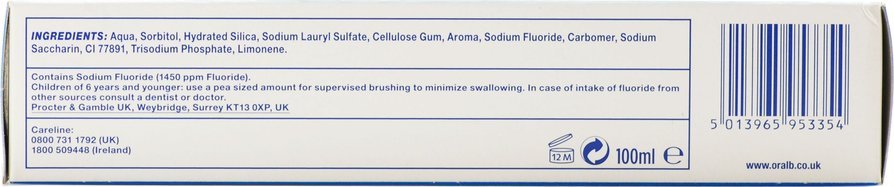 Oral-B 1-2-3 Toothpaste, Fresh Mint, 100 ml — Goisco.com