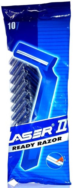 Laser 2  Disposable Twin Blade Ready Razor, 10 ct