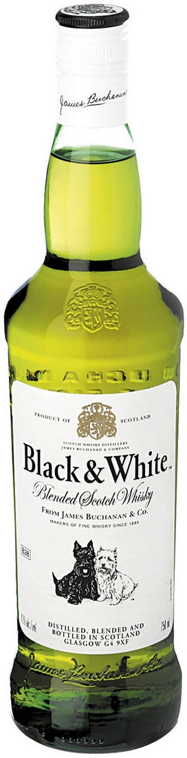 Black & White Blended Scotch Wiskey, 40% Vol., 750 ml