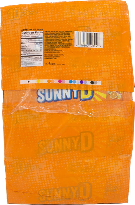 Sunny D Tangy Original Citrus Punch Pouch Value Pack, 40 x 6 oz