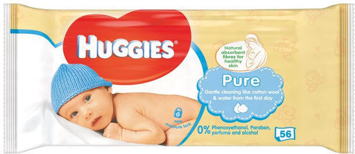 Huggies Baby Wipes, Pure Gentle, 56 ct