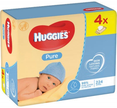 Huggies Pure Baby Wipes, 224 ct