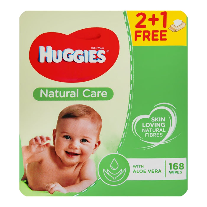 Huggies Natural Care Wipes with Aloe Vera, 168 ct