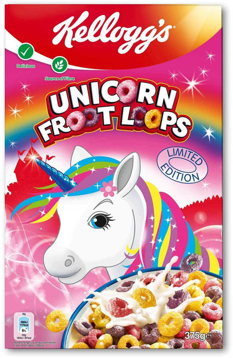 Kellogg's Unicorn Fruit Loops Cereal, 375 g